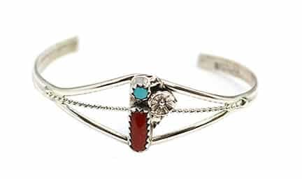 Turquoise & Coral Baby Bracelet