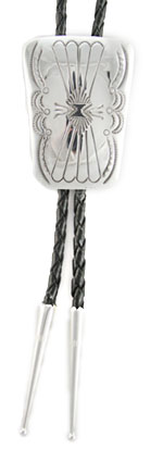 All Silver Bolo Tie