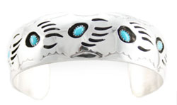 Mens Turquoise Bear Paw Bracelet
