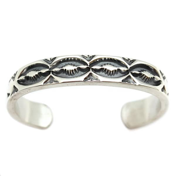 Heavy Stamped Silver Men's Bracelet