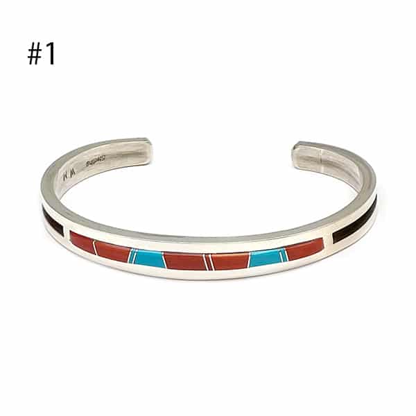 Turquoise & Coral Men's Bracelet