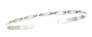 All Silver Stamped Bracelet
