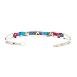 Spiny Oyster / Turquoise Bronze Inlay Bracelet