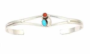 Turquoise and Coral Bracelet