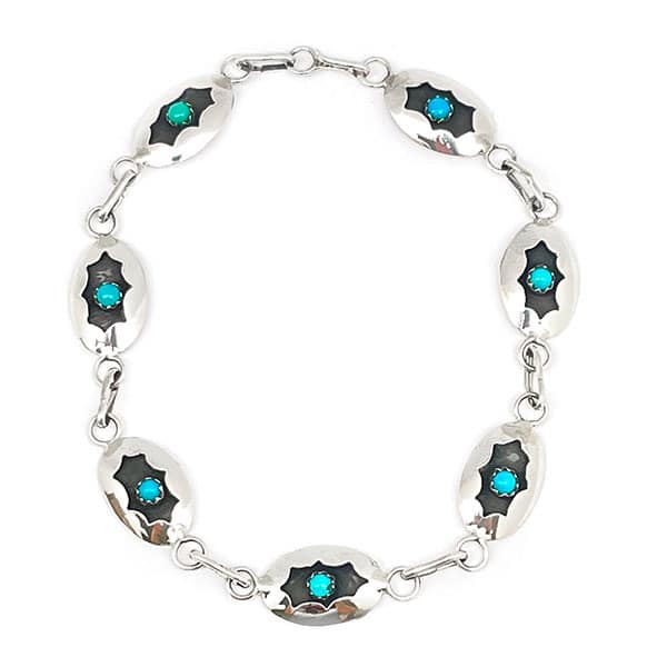 Turquoise Shadowbox Link Bracelet (click for shapes available)