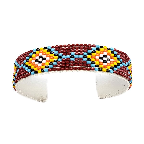 Beaded Bracelet on Leather