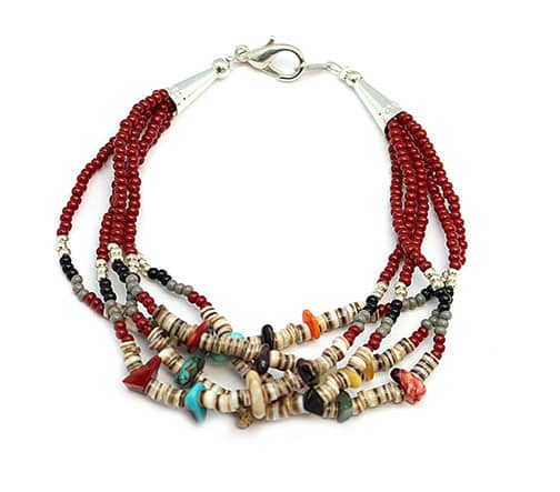 Multi Color Nuggets & Beaded Bracelet (click for seed bead colors available)