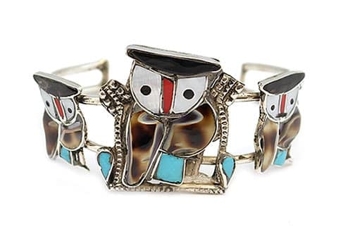 Inlay Owl Bracelet