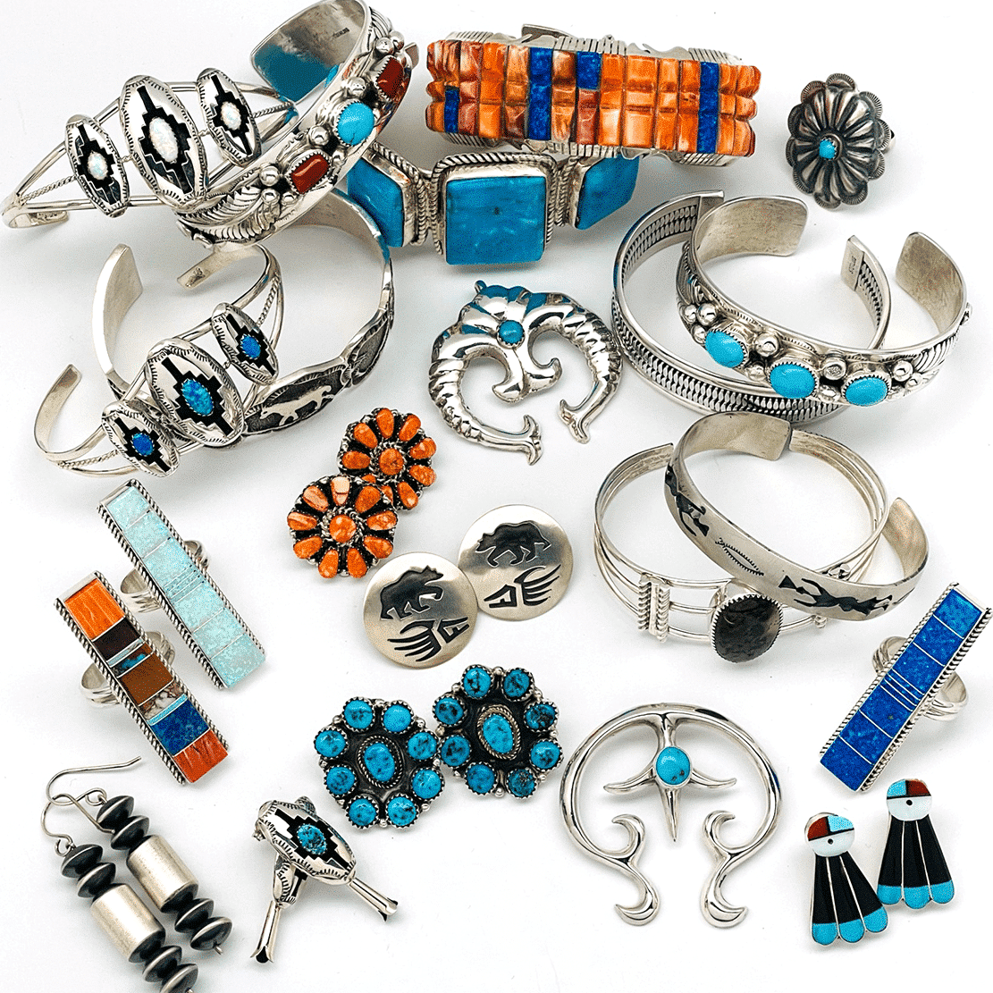 Turquoise And Coral Buckle