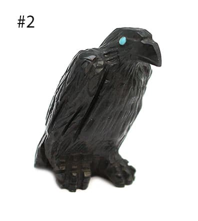 Jet Carved Ravens