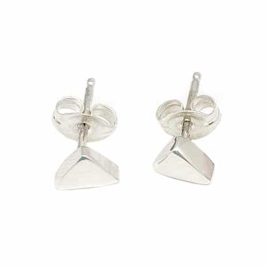 Silver Triangle Stud Earring