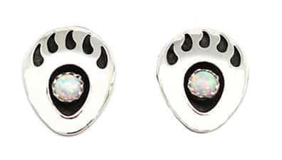Opal Bear Paw Earrings