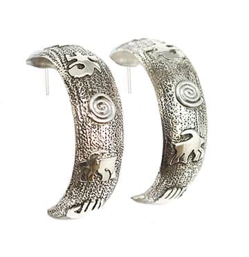 Petroglyphs Hoop Earrings