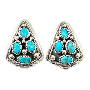 Turquoise Cluster Post Earrings