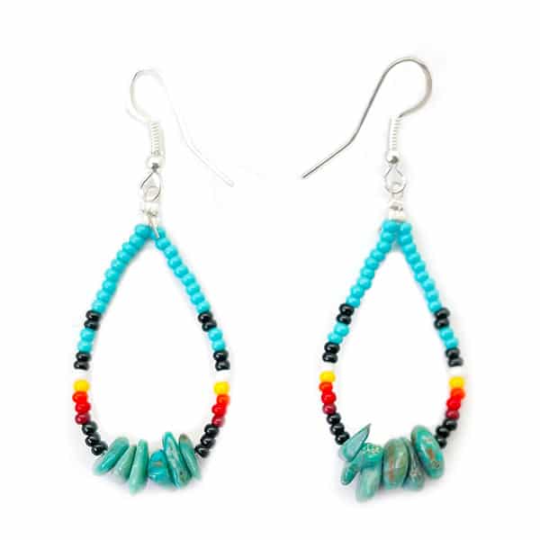 Seed Bead & Turquoise Earring (click for colors available)