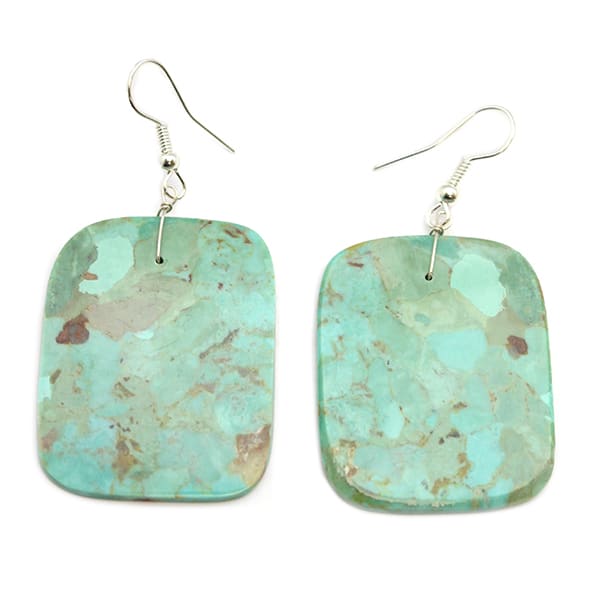 Turquoise Slab Earrings