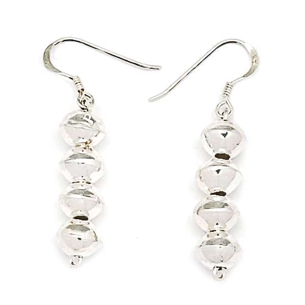 Silver Bead Navajo Pearl Earrings