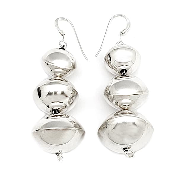 Silver Beaded Earrings