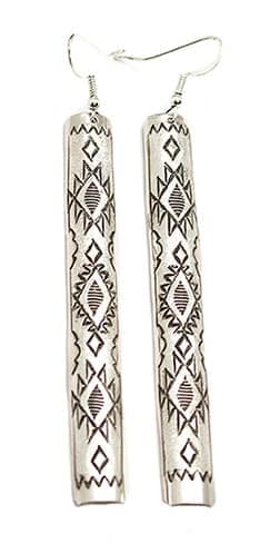Long Etched Earring