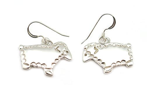Stamp Sheep Earrings