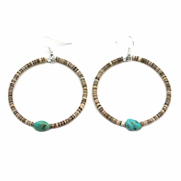 Heishi & Turquoise Loop Earring
