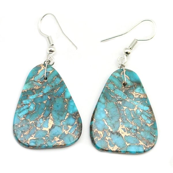 Turquoise Slab Earring