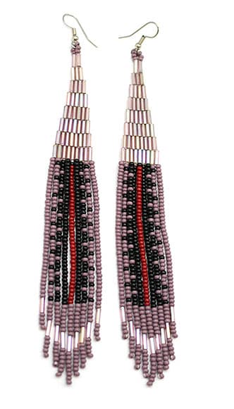 Beaded Long Earrings (click for main colors available)