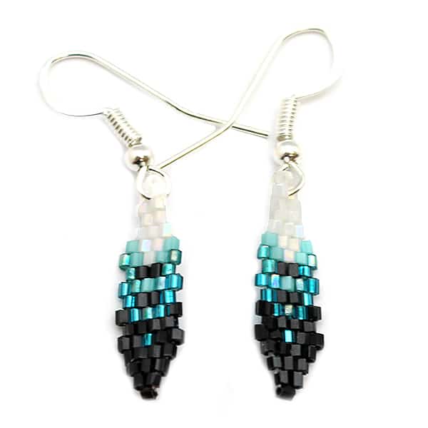 Beaded Feather Earring (click for main colors available)