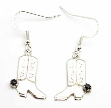 Sand Cast Boot Earrings
