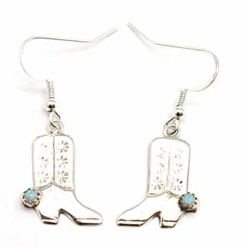 Sand Cast Boot Earring