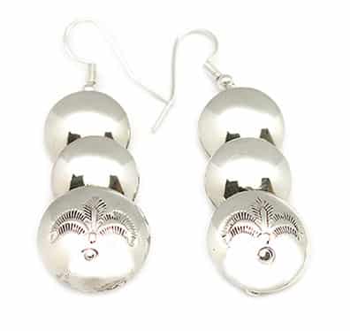 Round Flat Bead Earring