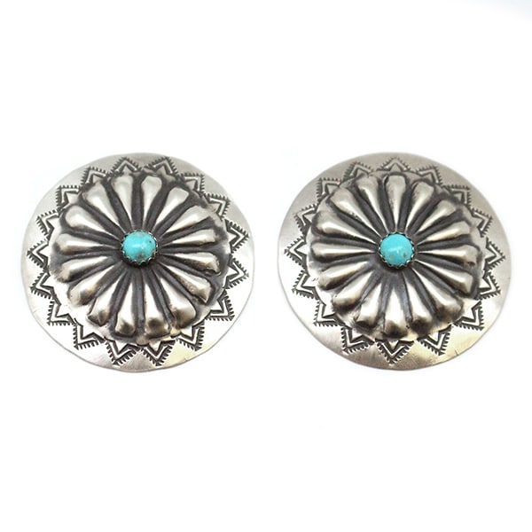 Turquoise Concho Earring
