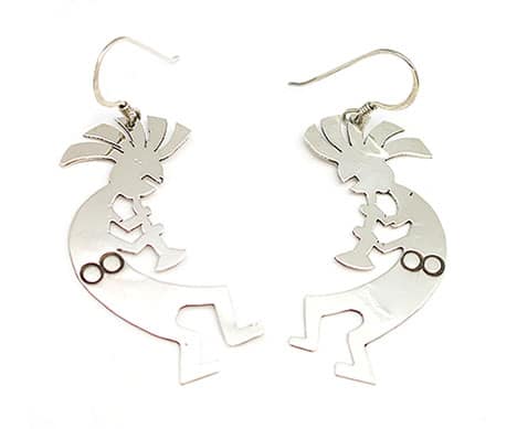 Sterling Silver Kokopelli Earrings