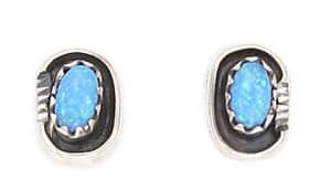 Small Opal Post Earrings