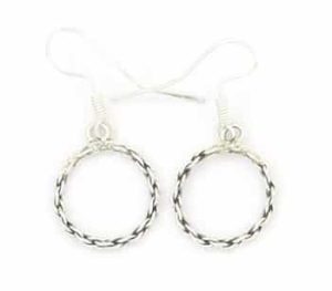 All Silver Loop Earrings