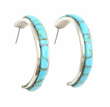 Inlay Hoop Earrings