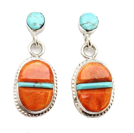 Spiney Oyster Inlay Earrings