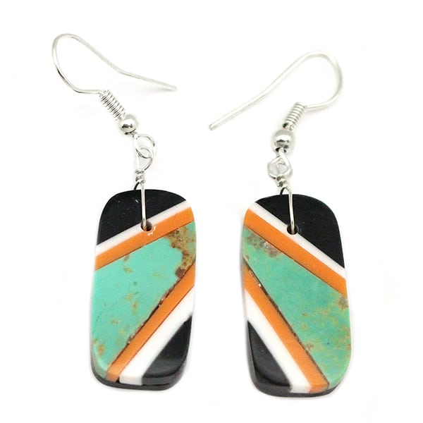 Multi Color Slab Earrings