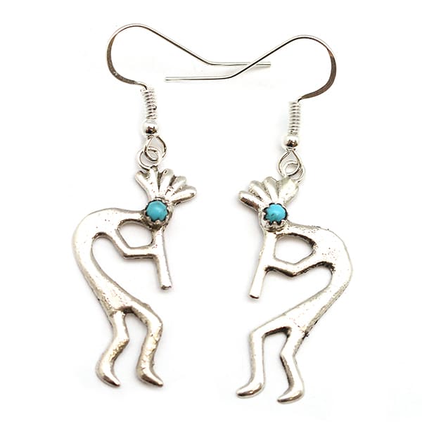 Turquoise Kokopelli Earring