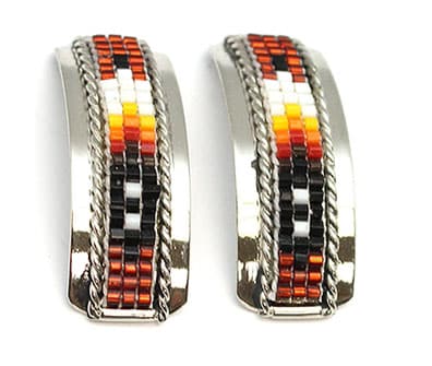 Beaded 1/2 Hoop Nickel Earrings (click for main colors available)