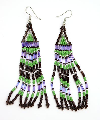 Beaded Pyramid Shape Earrings (click for styles and colors available)