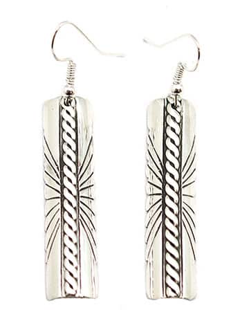 All Silver Twist Earring