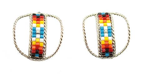 Beaded Twist Wire Earring