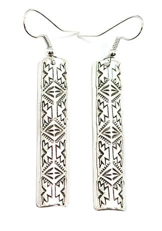 Stamped Long Earrings