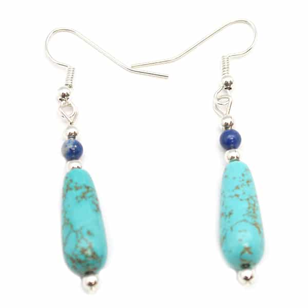 Magnasite & Lapis Earring