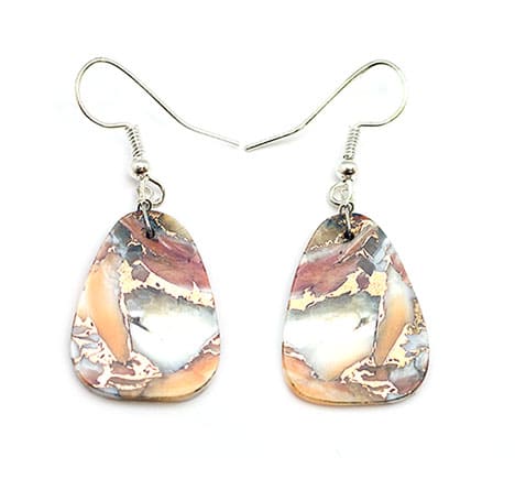 Spiny Bronze Slab Earrings