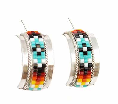Beaded Hoop Earring