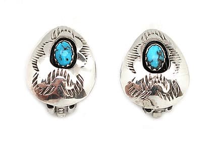 Teardrop Shadowbox Clip On Earrings