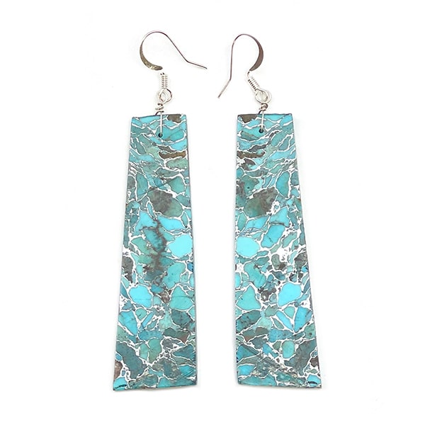 Turquoise Slab Earring