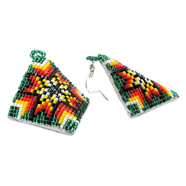Beaded Large Fold Earrings (click for main colors available)